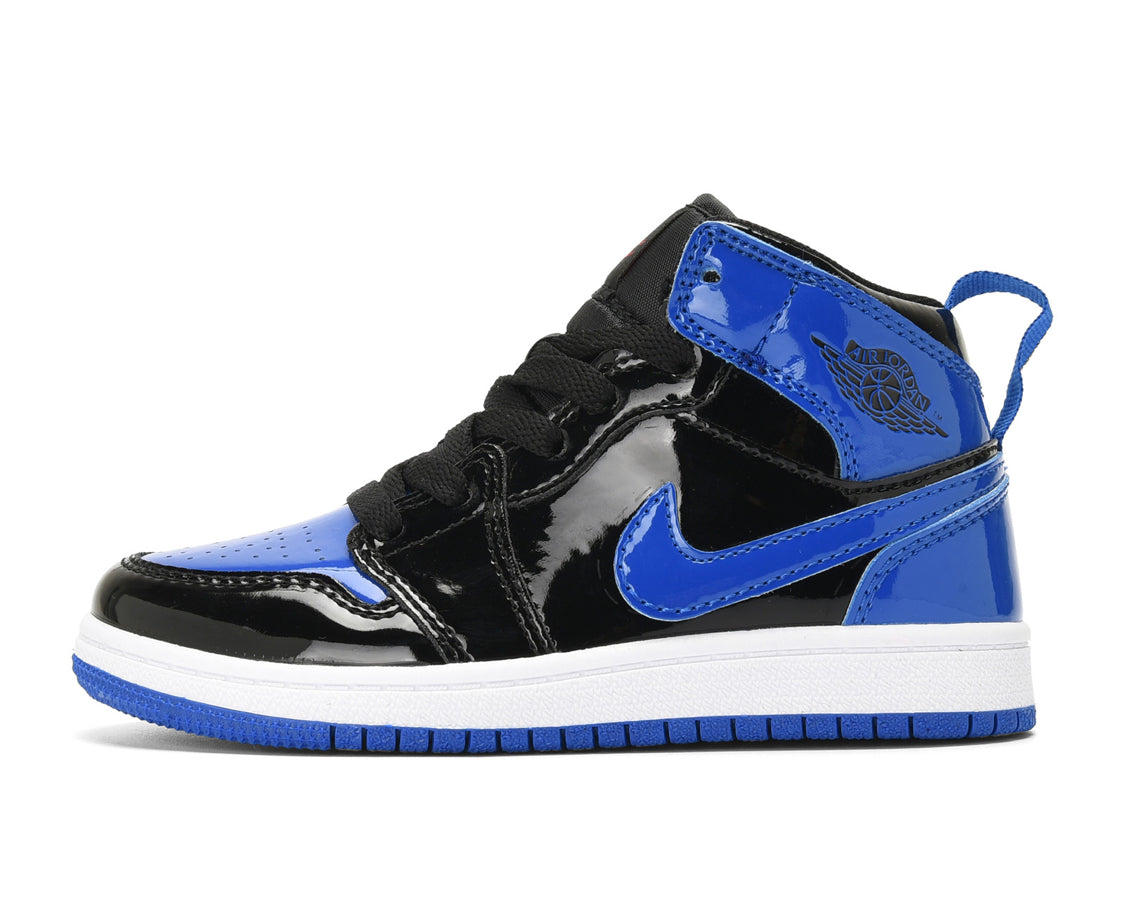 Kids Black And Blue Patent J1