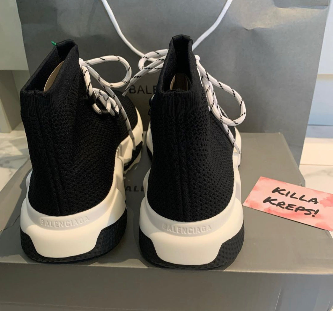 BB Black / White Speed Runners with laces