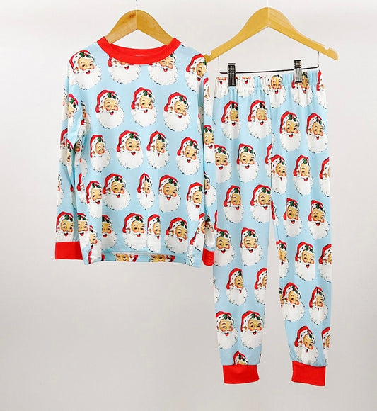 Kids Blue Santa Christmas Pyjamas