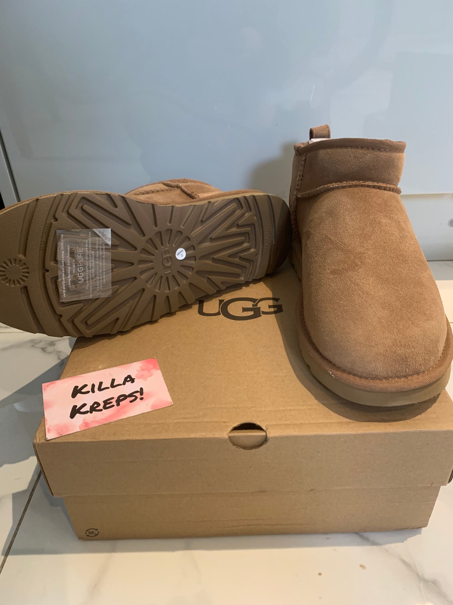 Tan Classic Ultra Mini Boots