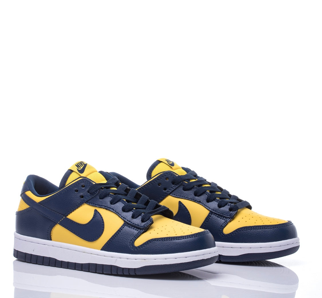 Navy Blue And Yellow Low Dunks