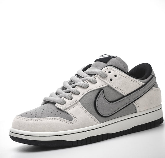 Beige And Grey Suede Low Dunks