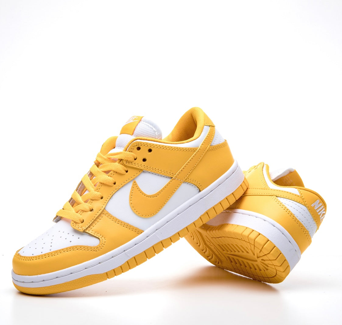 Yellow And White Low Dunks