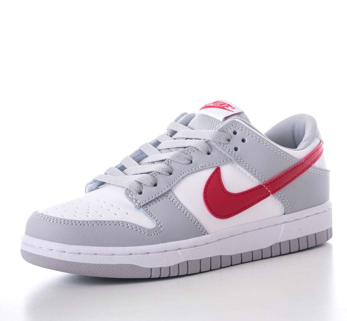 Grey / Red Low Dunks