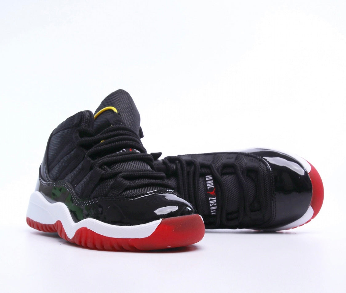 Kids black and red j11