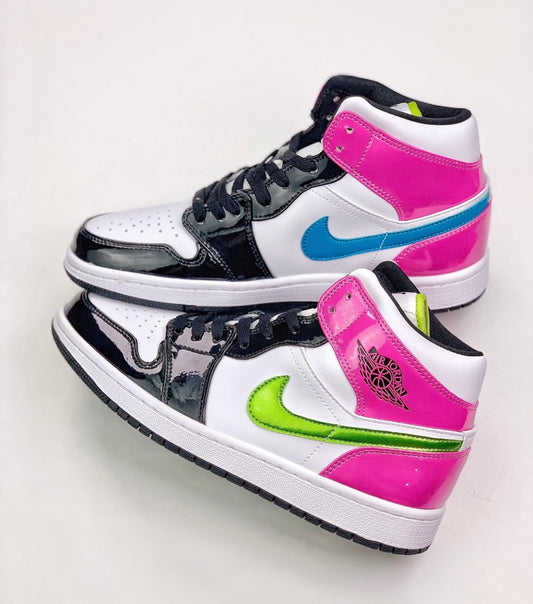 White Black Cyber Pink J1