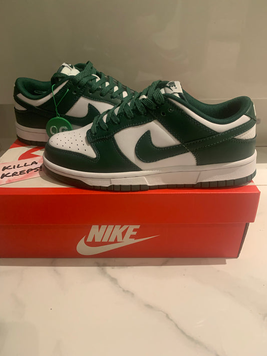 Green And White Low Dunks